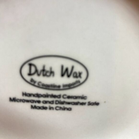 Coastline Imports DUTCH WAX Floral Handpainted Ceramic Handle Beverage Pitcher - Picture 5 of 9